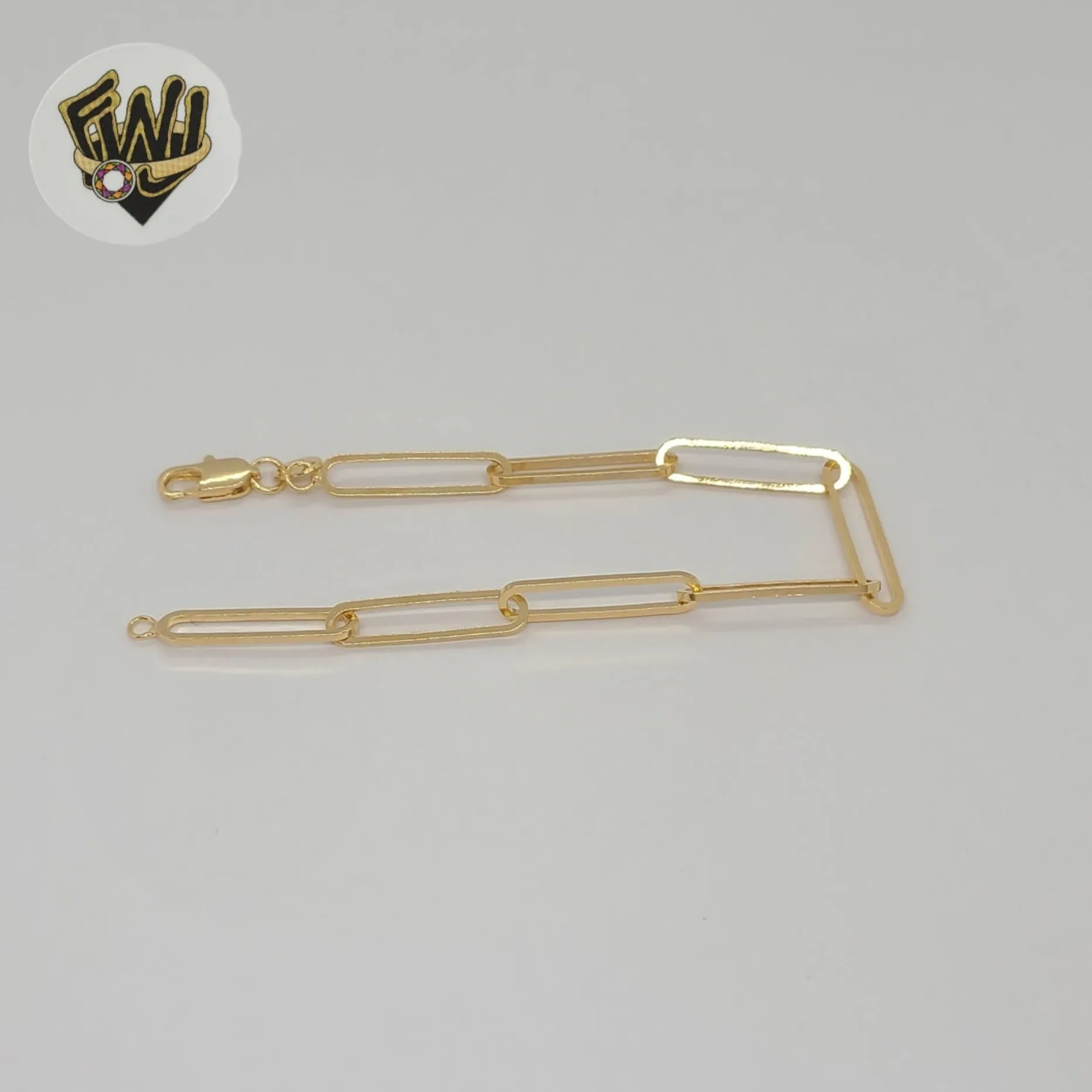 (1-0482-1) Gold Laminate - 5mm Paper Clip Link Bracelet - BGF