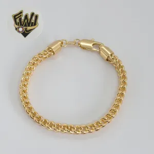 (1-0769) Gold Laminate - 5.5mm Alternative Curb Bracelet - 7 - BGF