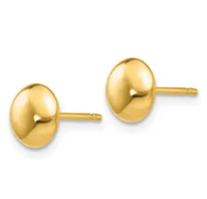 14k Gold Polished Half Ball Post Ear