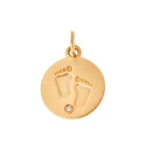 14k Rose Gold Baby Feet Charm