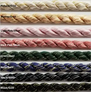 5/16" Twist Cord Rope Trimming with Metallic - 10 Yards - Many Colors Available!