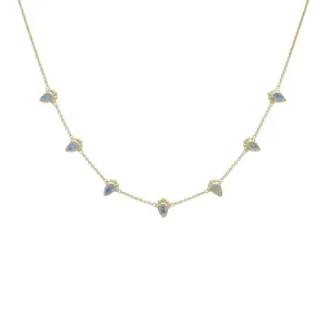 Amaya 14K Gold Vermeil Rainbow Moonstone Necklace