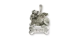 Australian Shepherd Angel Pendant Jewelry Sterling Silver Handmade Dog Pendant AU11N-ANP