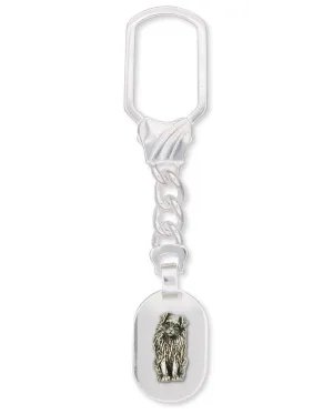 Australian Shepherd Key Ring Jewelry Sterling Silver Handmade Dog Key Ring AU8-KR