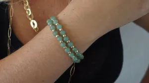 Aventurine & Gold Bracelet