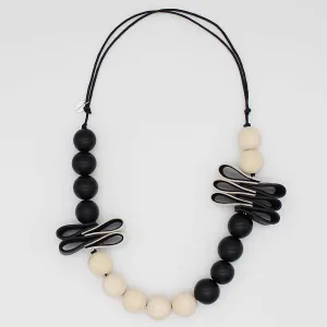 Black Rustic Fusion Statement Necklace