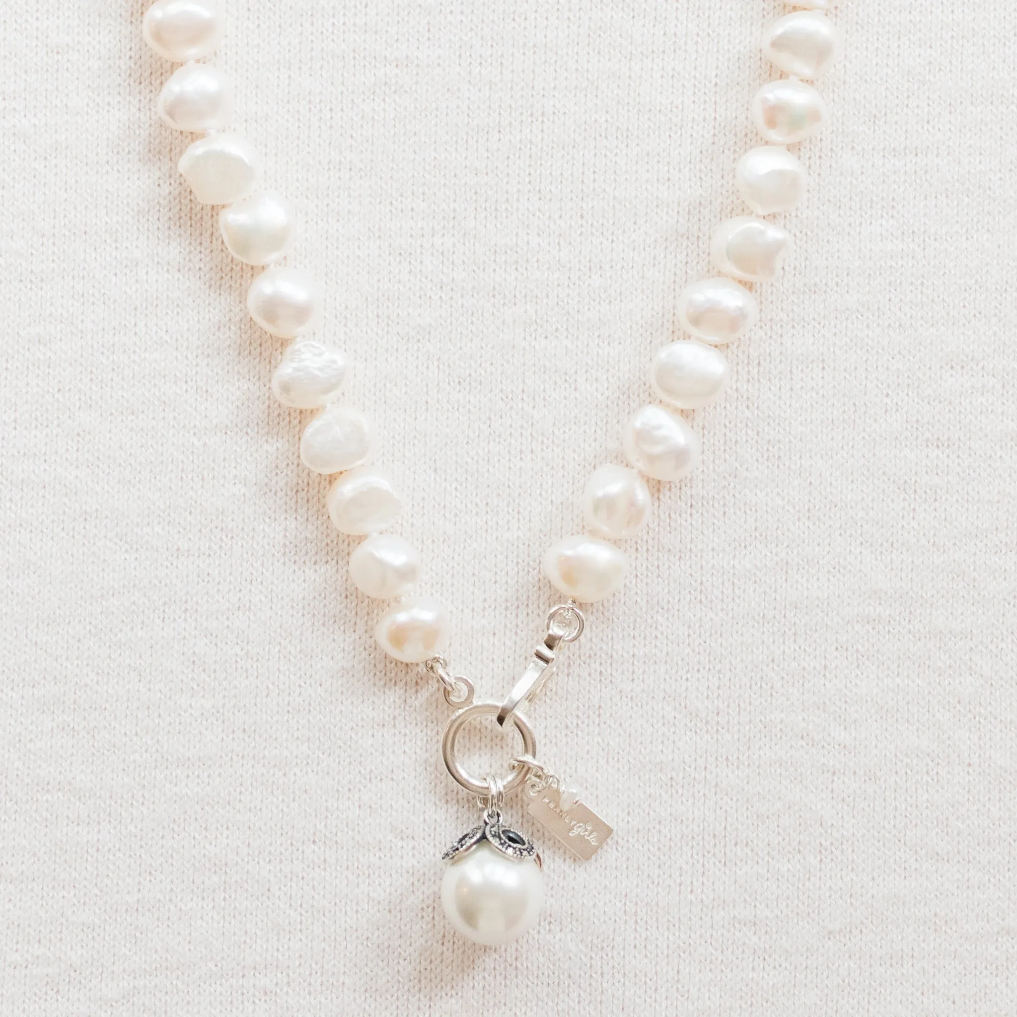 Caroline Pearl Necklace 18" & 21" | Elegant Pearl Necklace | By Pearly Girls