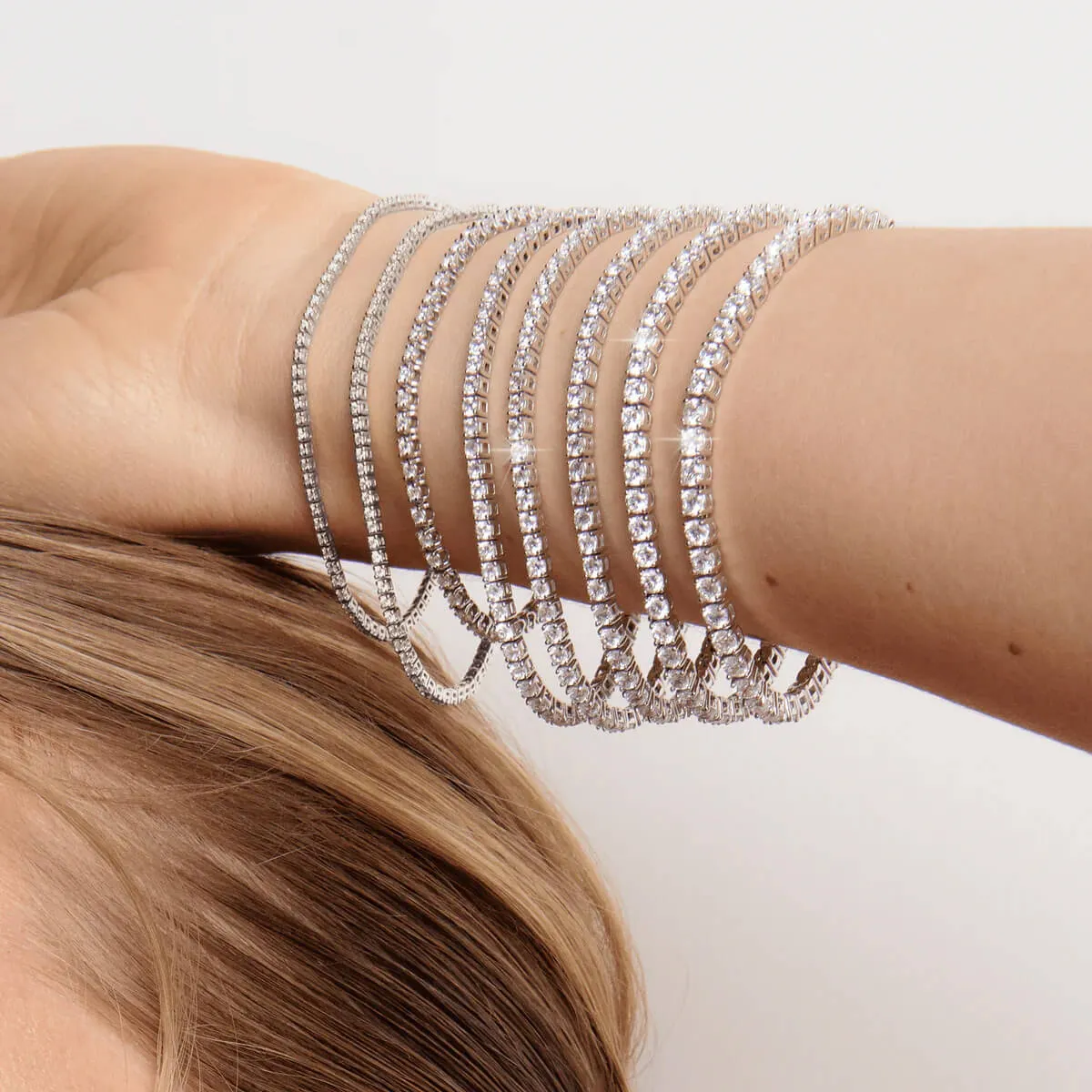 Classic diamond tennis bracelet