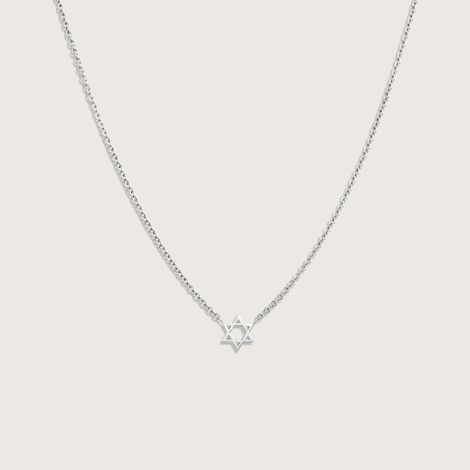 Classic Star Of David Gold Necklace