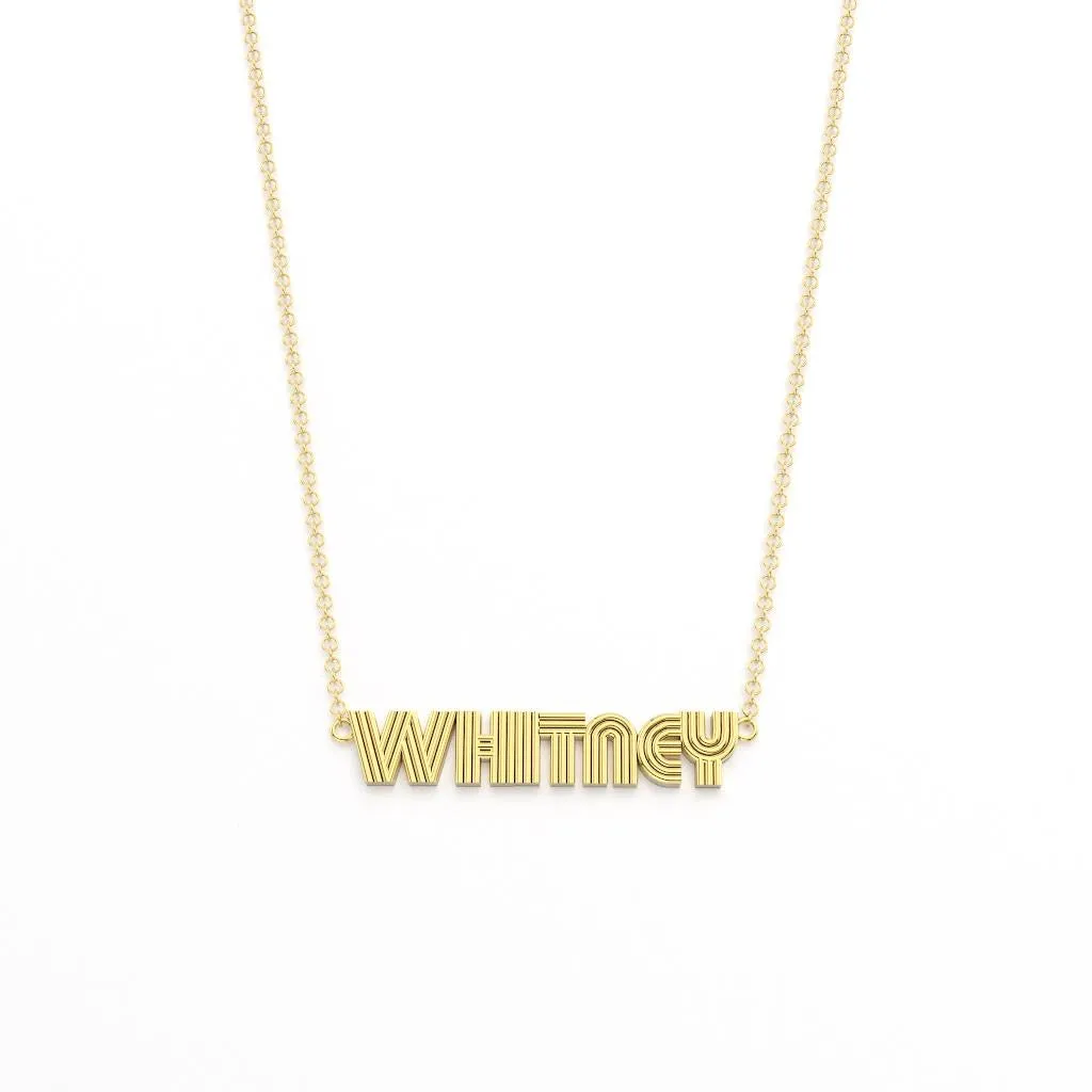 Custom Radiant Nameplate Necklace