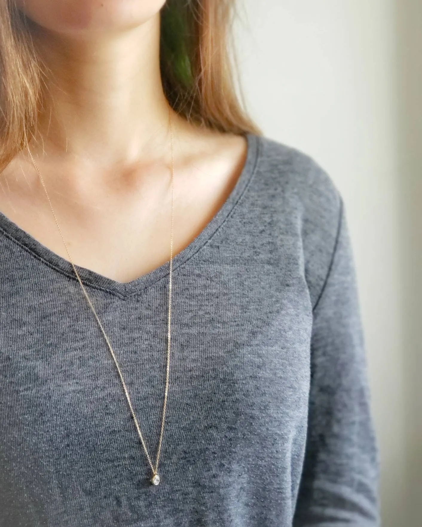 Delicate CZ Choker or Long Necklace