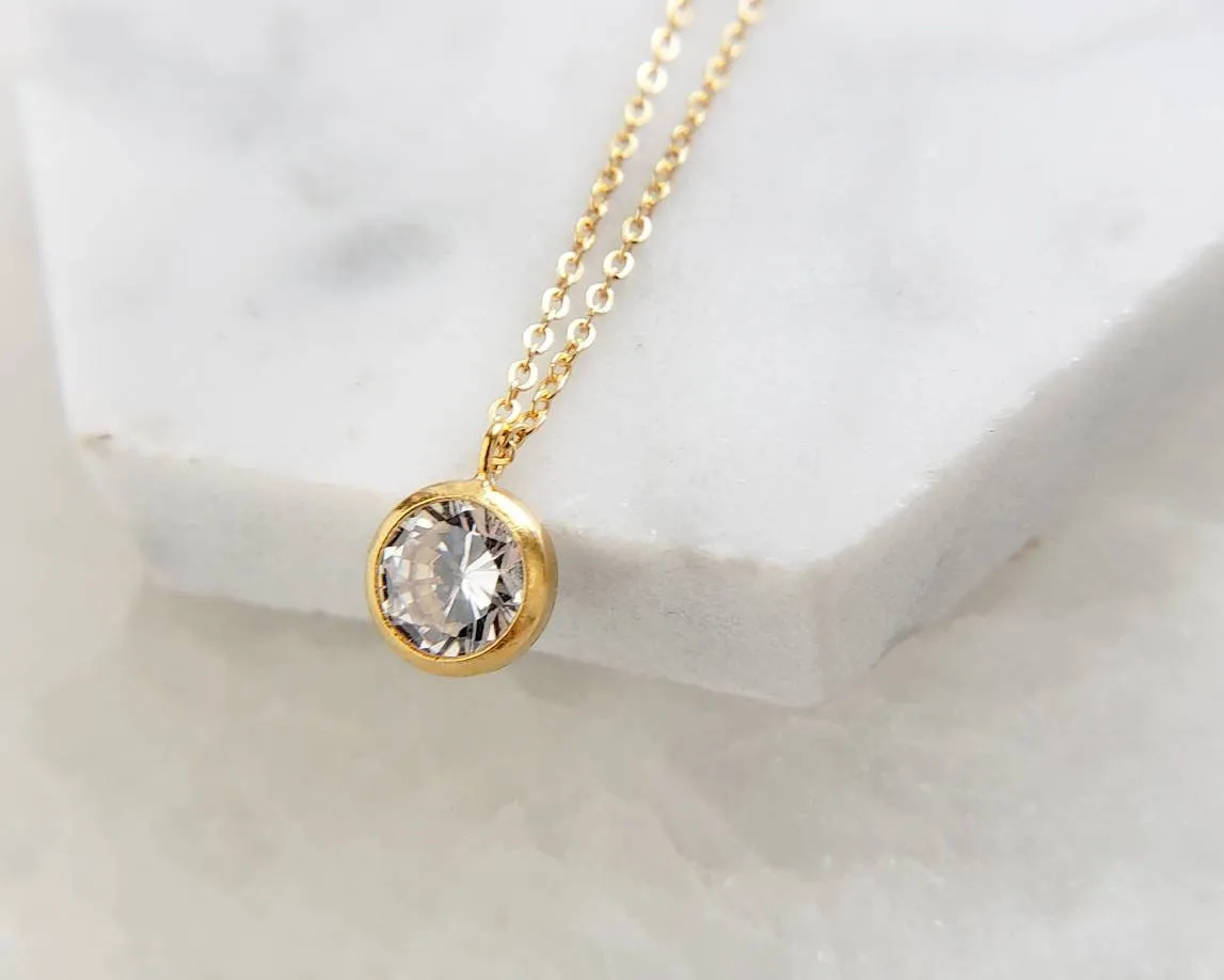 Delicate CZ Choker or Long Necklace