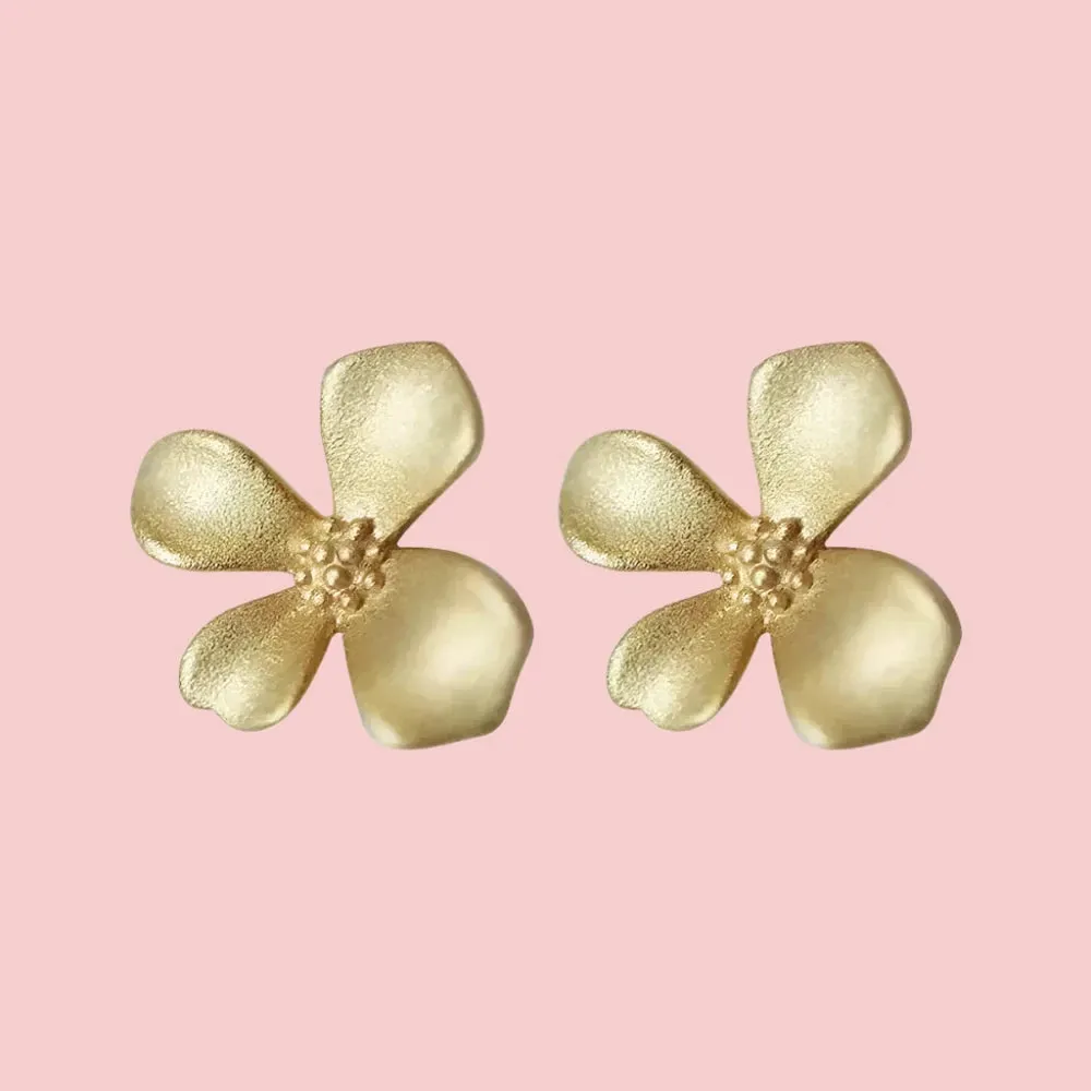 Delicate Floral Fashion Studs