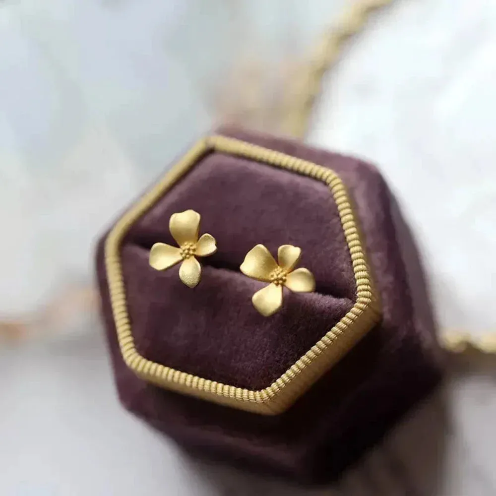 Delicate Floral Fashion Studs