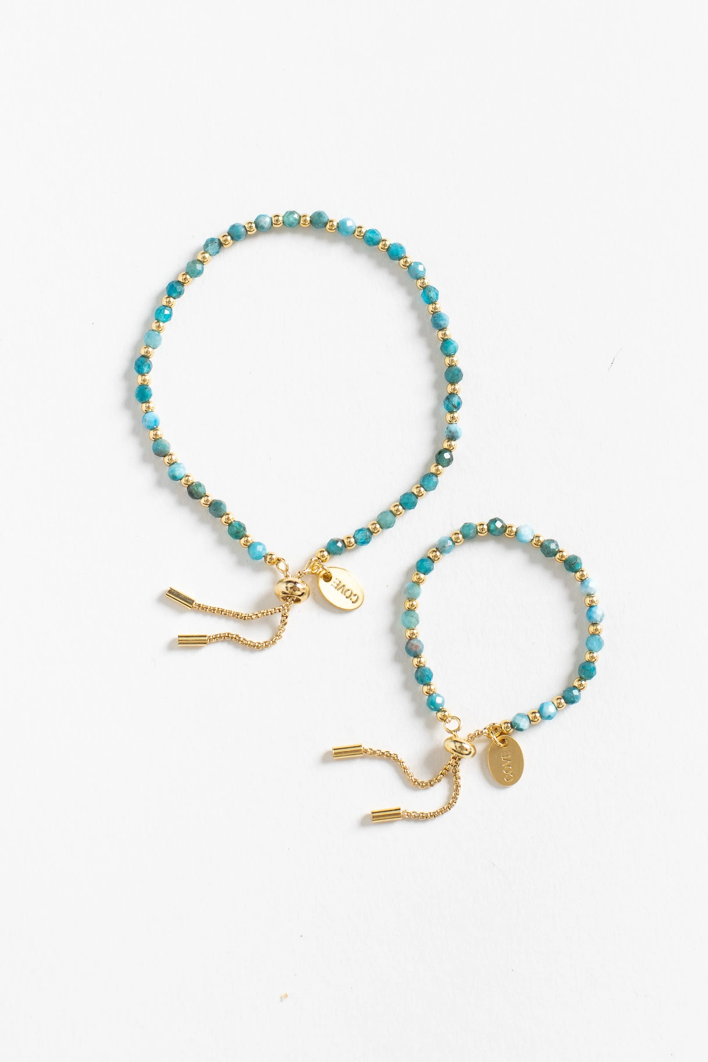 Delicate Layering bracelet - Emerald Blue