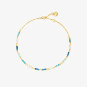 Enamel Bar Chain Anklet