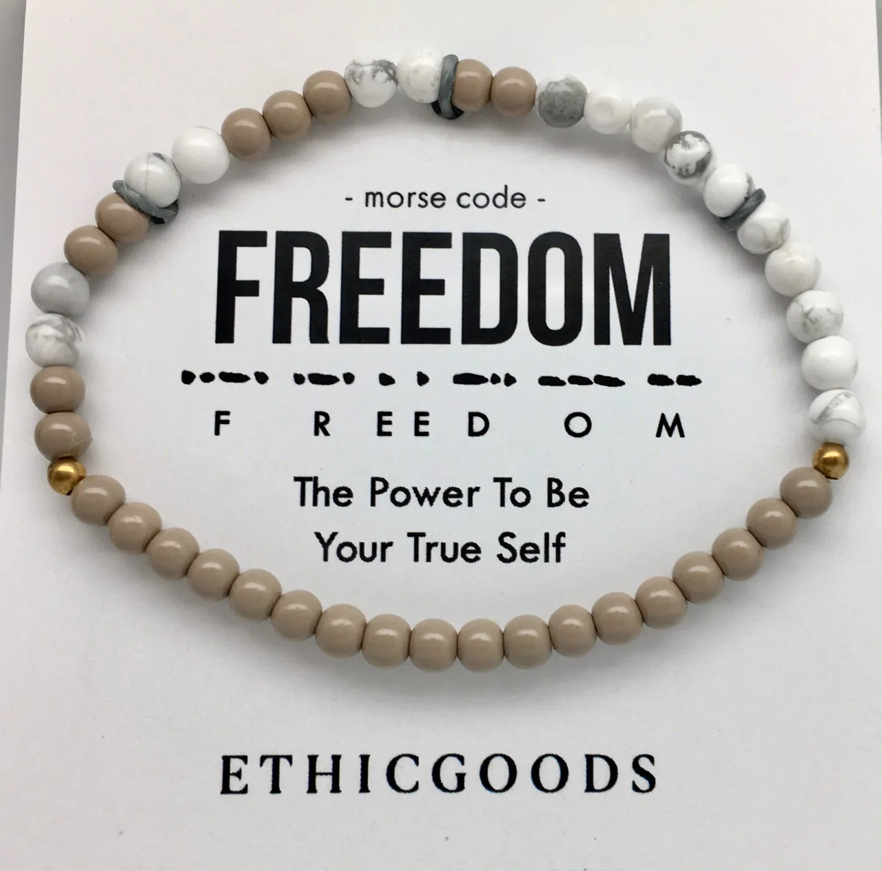 Ethic Goods Morse Code Affirmation Bead Bracelets