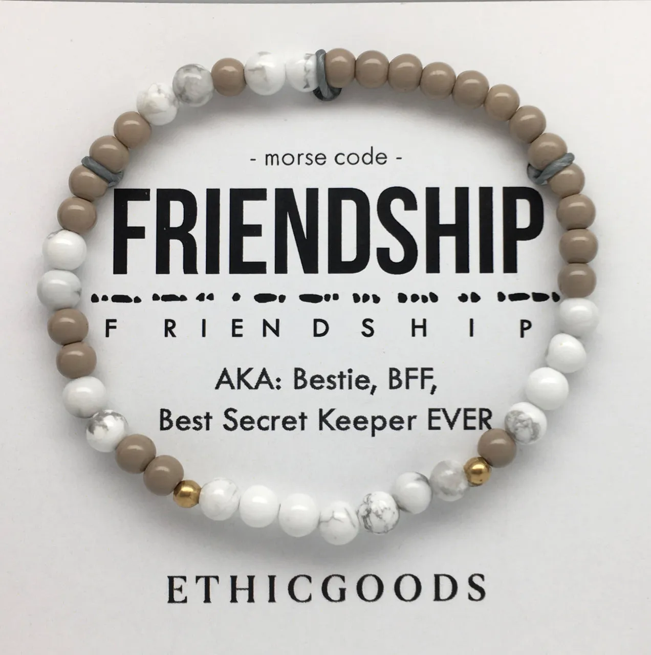 Ethic Goods Morse Code Affirmation Bead Bracelets