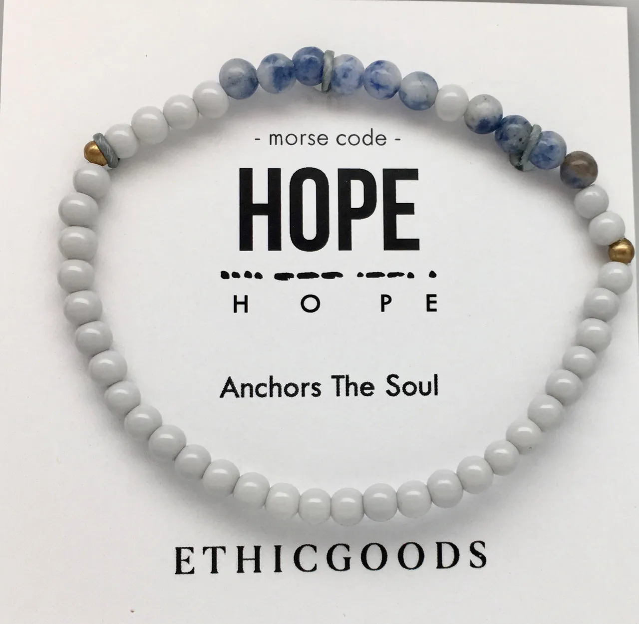 Ethic Goods Morse Code Affirmation Bead Bracelets