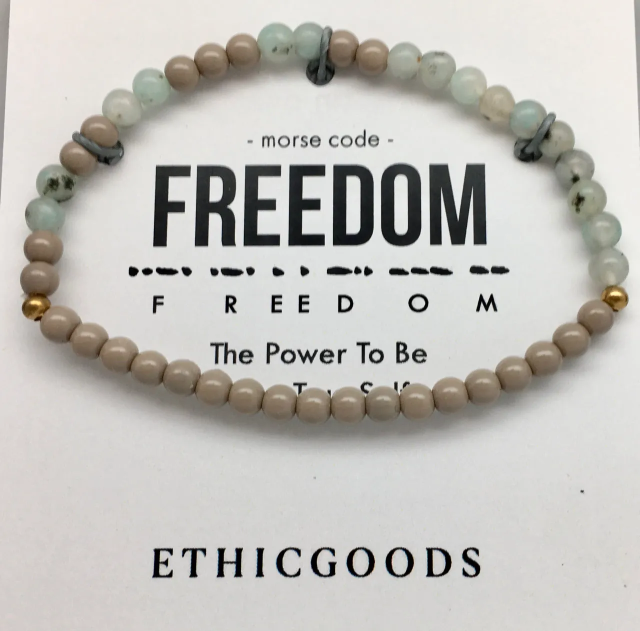 Ethic Goods Morse Code Affirmation Bead Bracelets