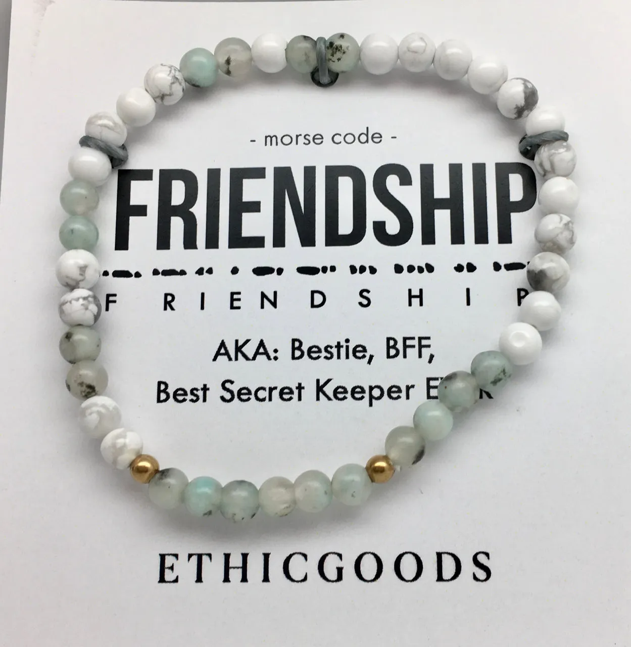 Ethic Goods Morse Code Affirmation Bead Bracelets