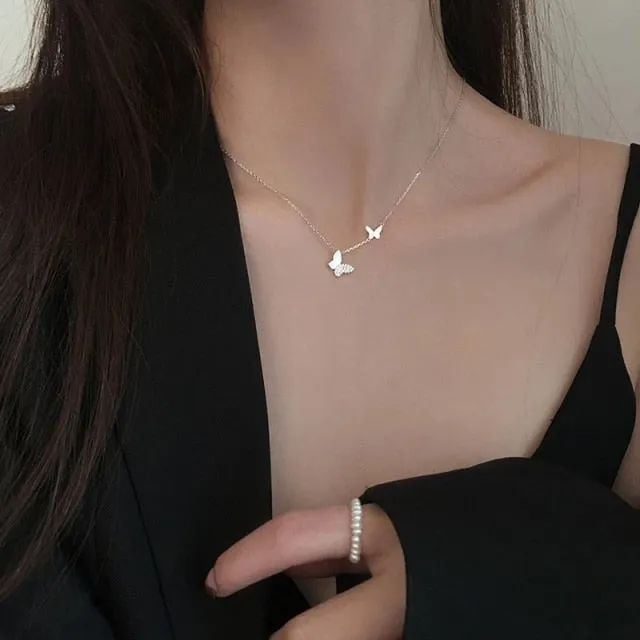 Exquisite Green Zircon Clavicle Chain Necklace Choker Necklace for Women Gifts Jewelry Vintage Design Necklace Wholesale