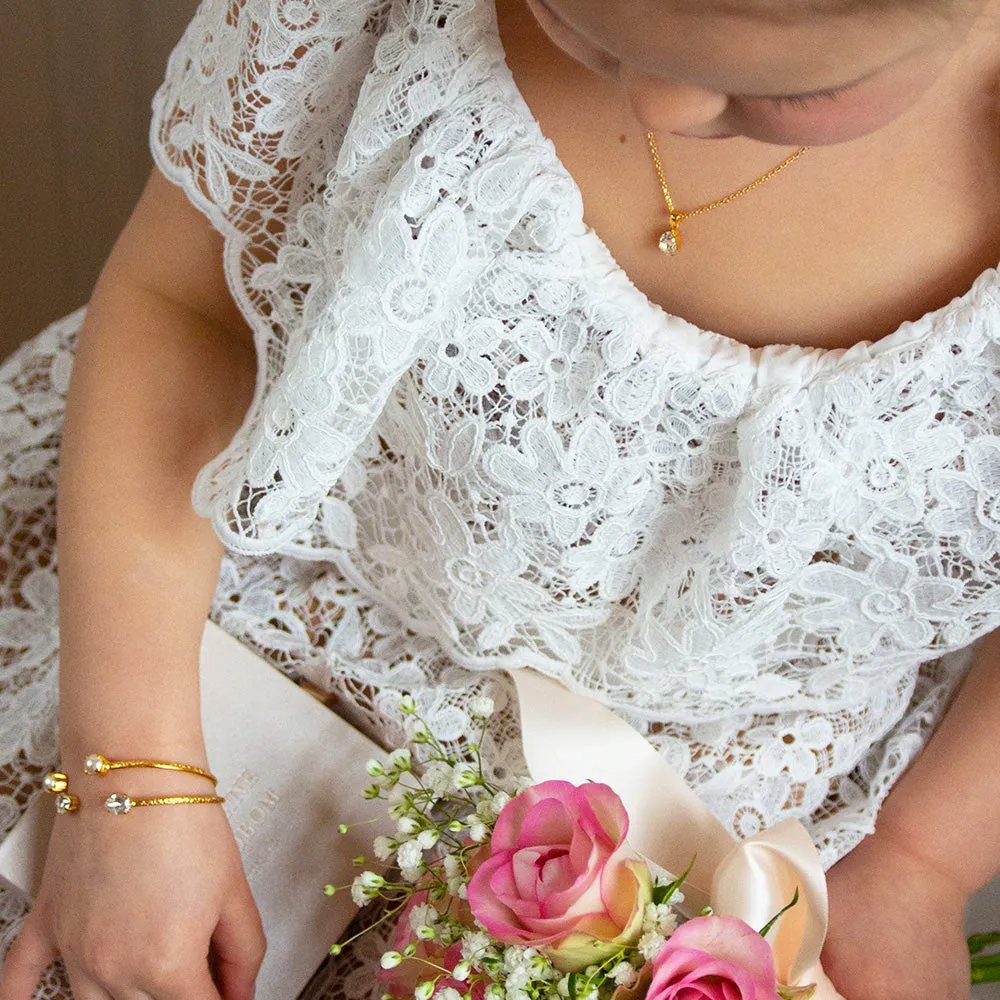 Flower Girl Bracelet / Crystal (children size)