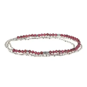 Garnet Silver Delicate Wrap