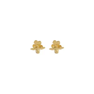 Gold Forget Me Not Studs with Itsy Bitsy Bee