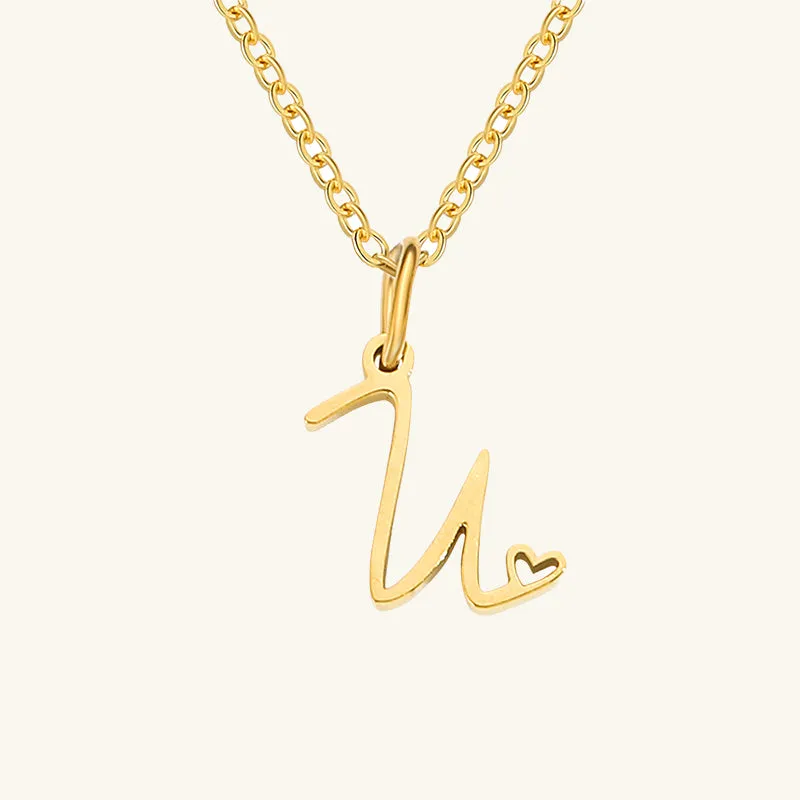 Initial Artistic Necklace