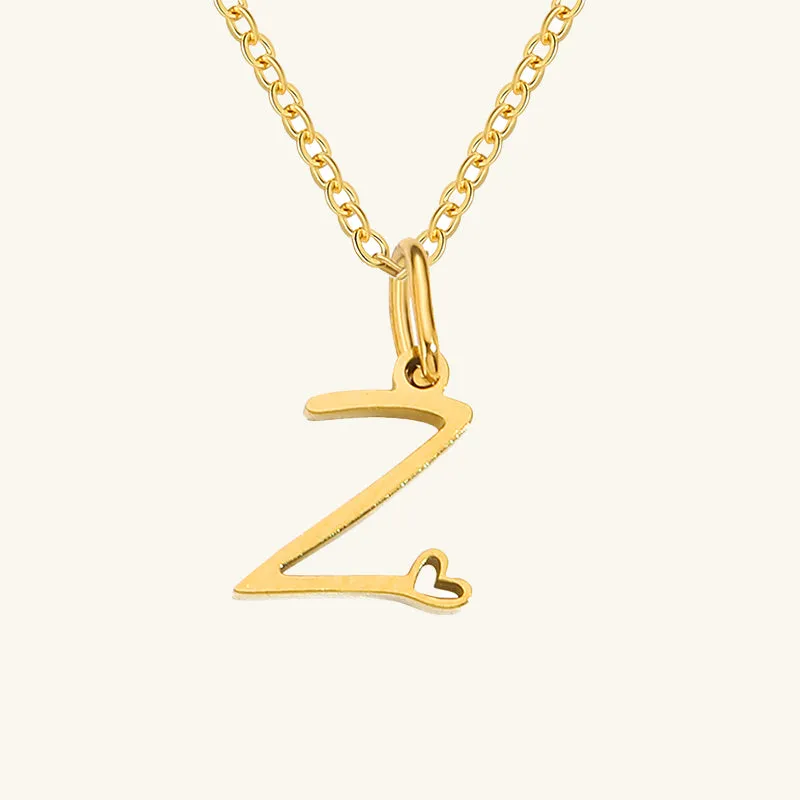 Initial Artistic Necklace