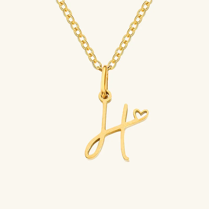 Initial Artistic Necklace