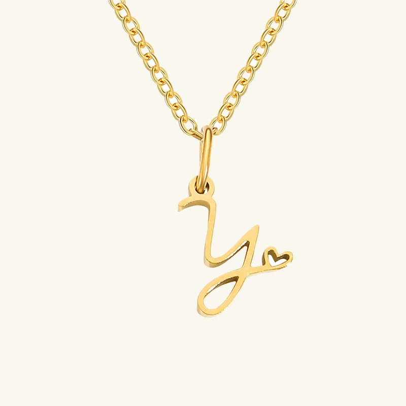 Initial Artistic Necklace