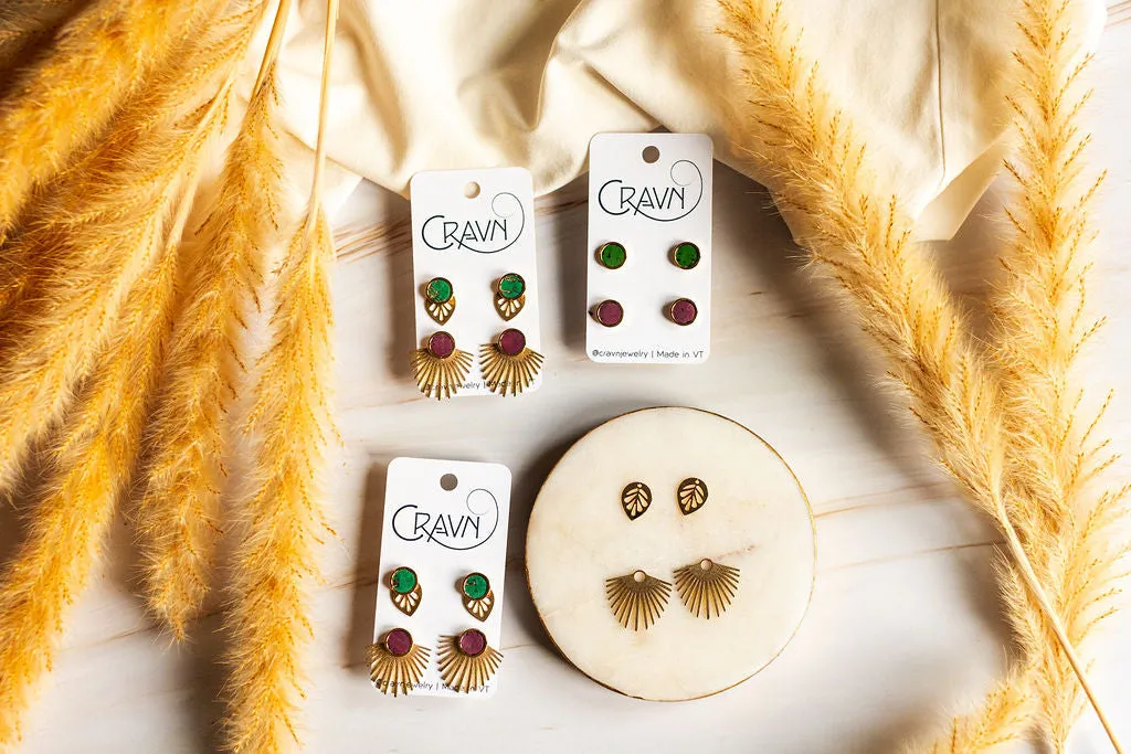 Interchangeable Studs - Brass Leaf   Fringe