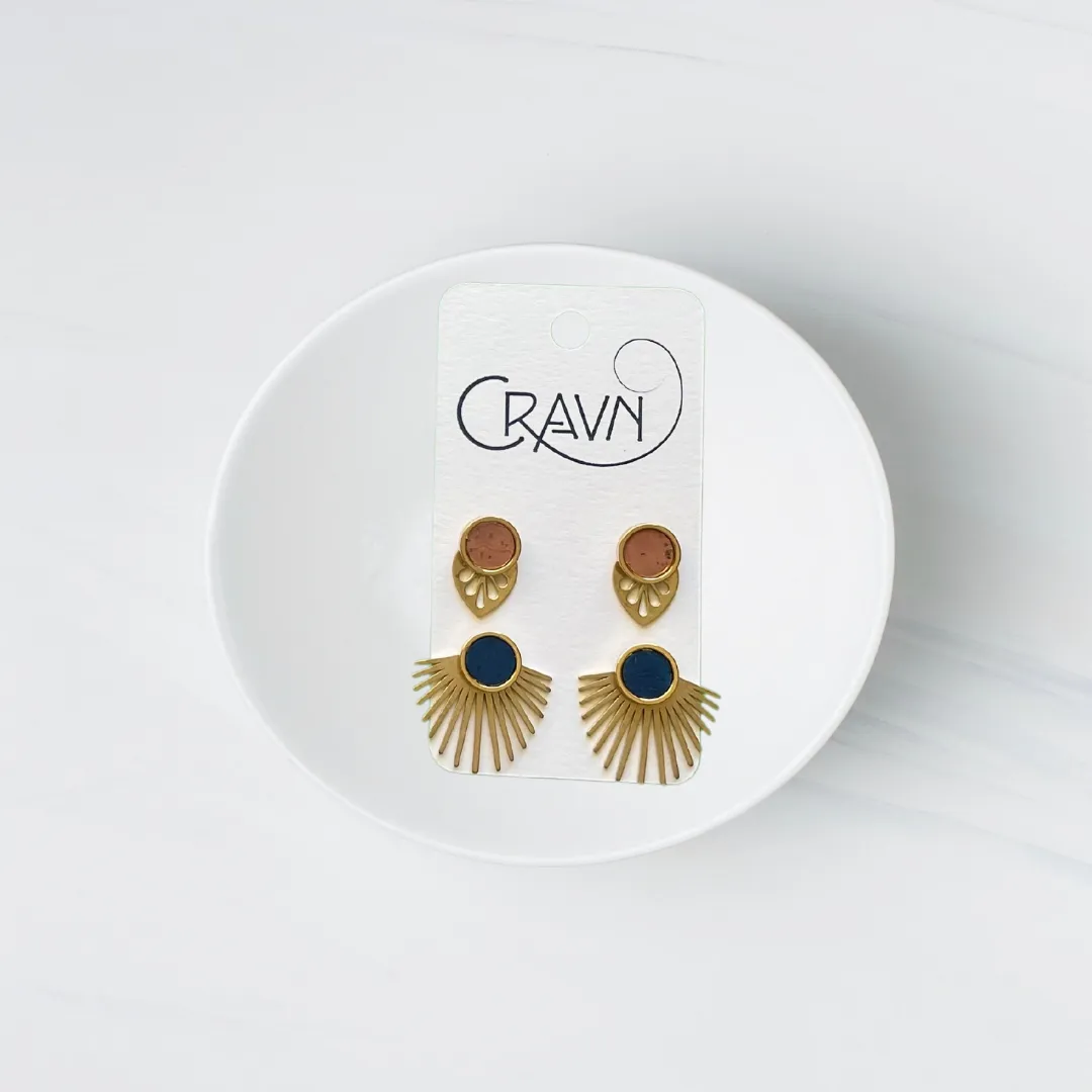 Interchangeable Studs - Brass Leaf   Fringe