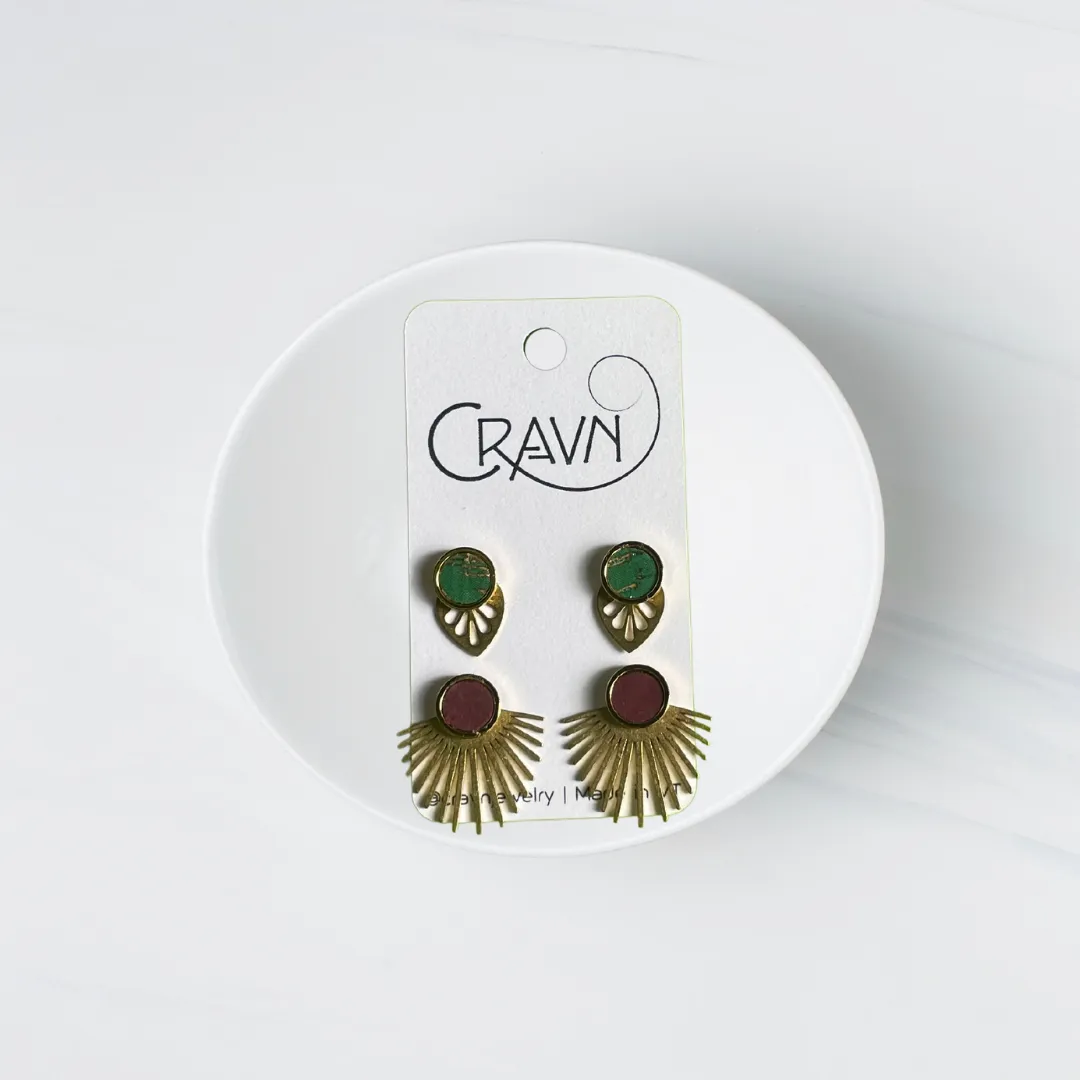 Interchangeable Studs - Brass Leaf   Fringe