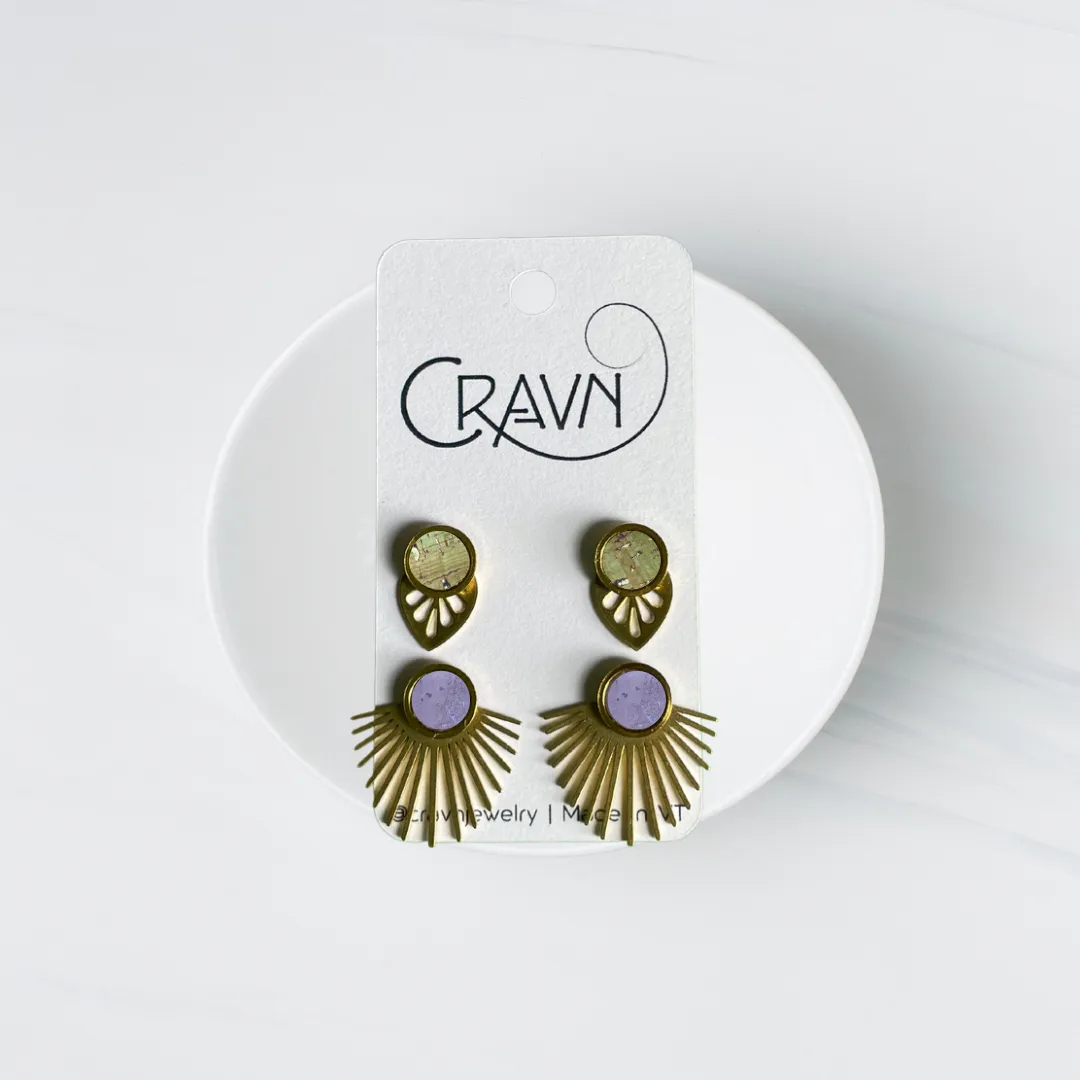 Interchangeable Studs - Brass Leaf   Fringe