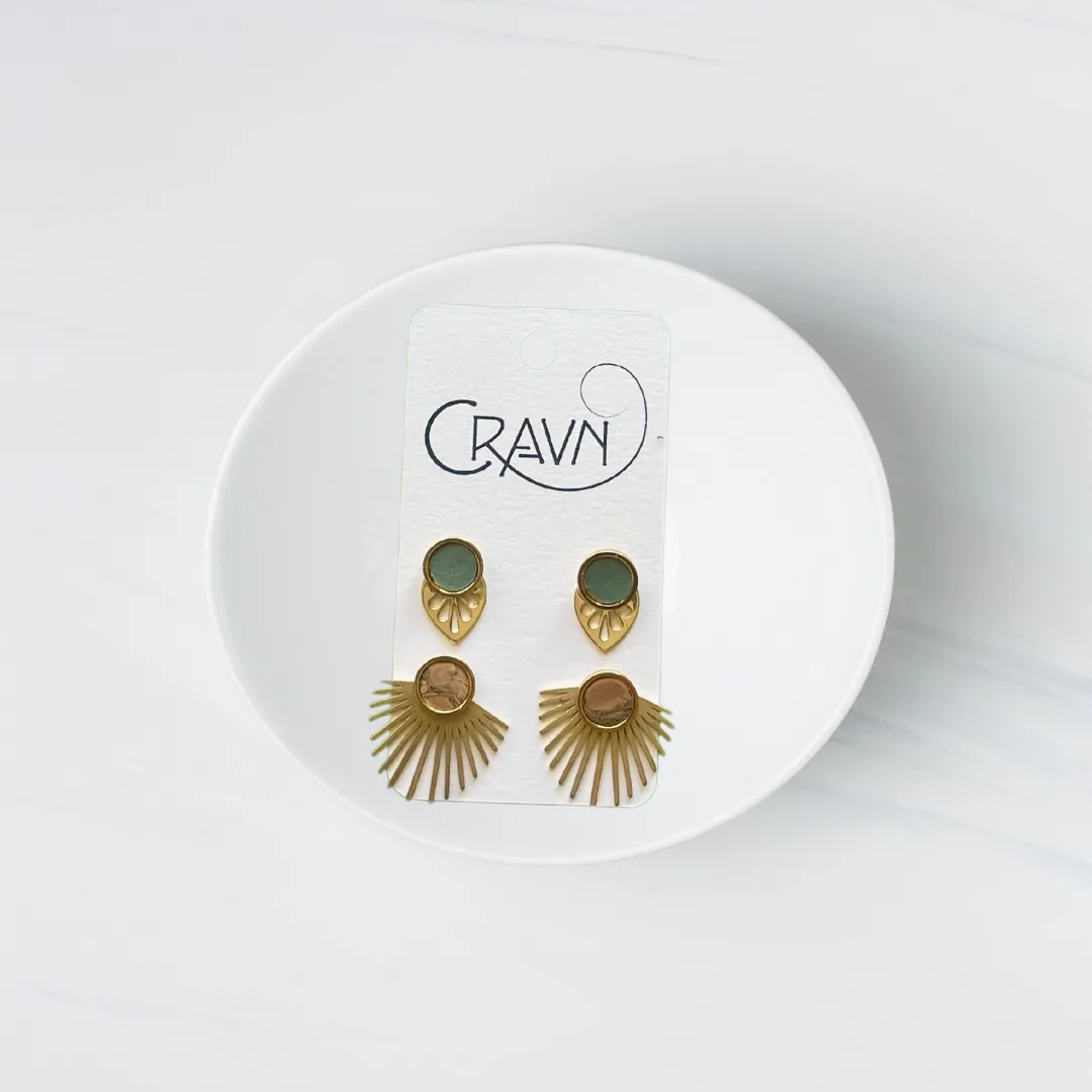 Interchangeable Studs - Brass Leaf   Fringe