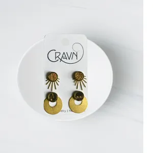 Interchangeable Studs - Brass Small Fringe   Circle