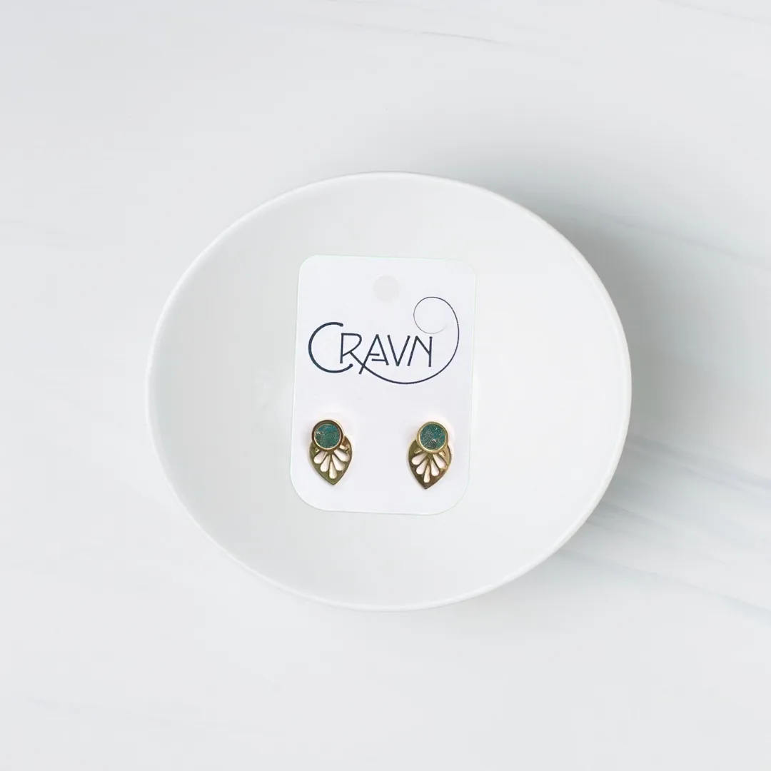 Interchangeable Studs - Brass Small Leaf