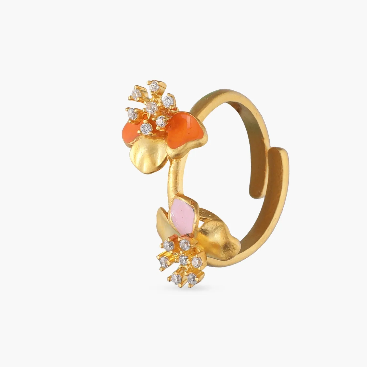 Jalaja Delicate Floral Finger Ring