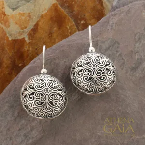 Kallisto Simple Round Filigree Earrings