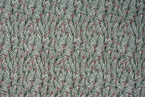 Katazome-shi Fronds Green & Scarlet - NEW