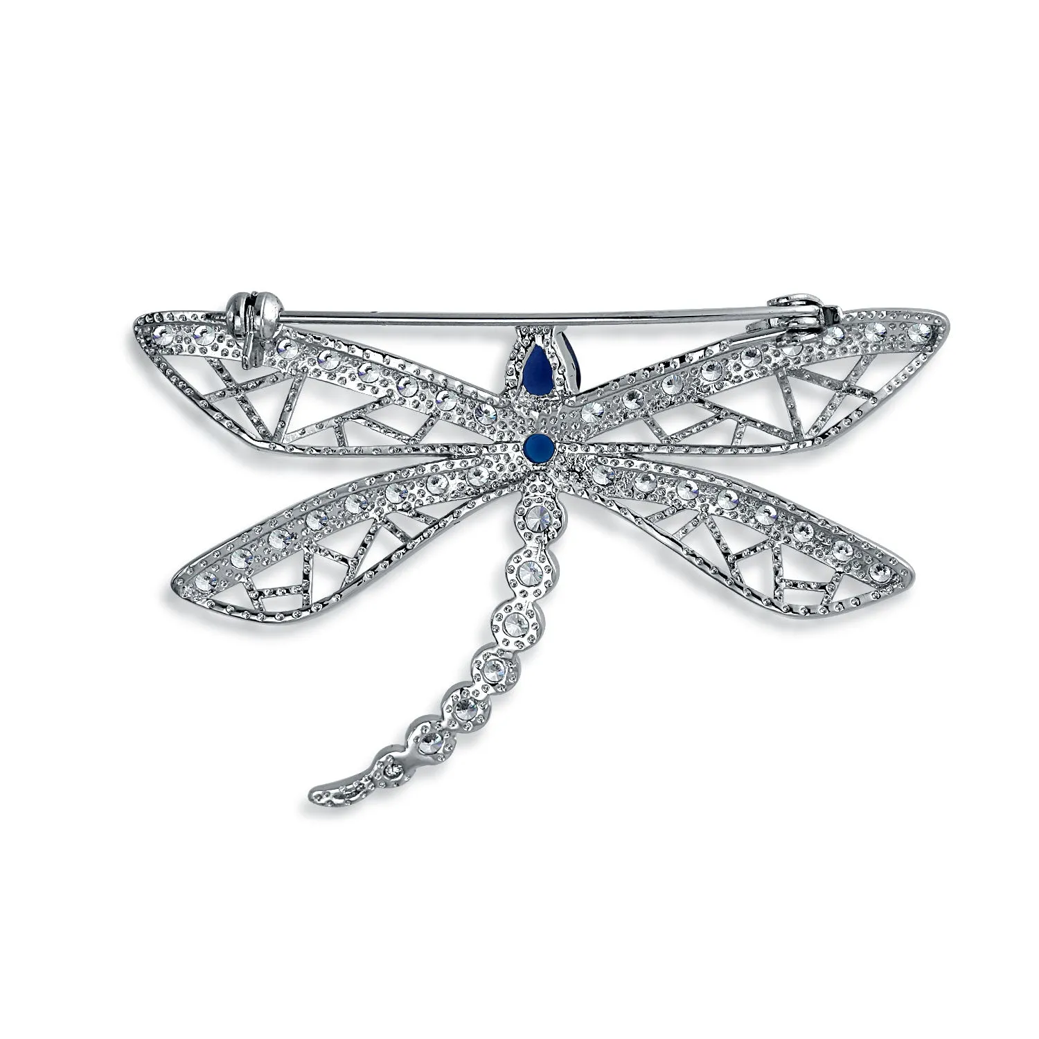 Large Vintage Fashion Statement Dragonfly Firefly Butterfly Brooch Pin