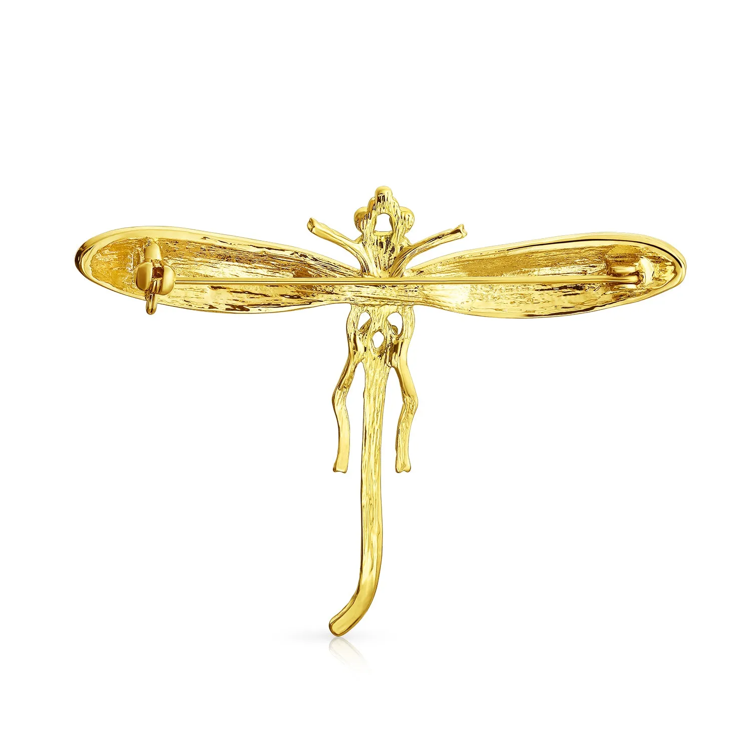 Large Vintage Fashion Statement Dragonfly Firefly Butterfly Brooch Pin