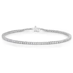 Memoire 18k White Gold 4-Prong Classic Tennis Bracelet