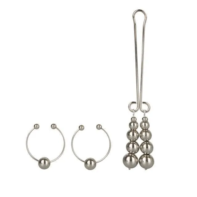 Nipple and Clitoral Non Piercing Body Jewelry Silver