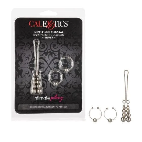 Nipple and Clitoral Non Piercing Body Jewelry Silver