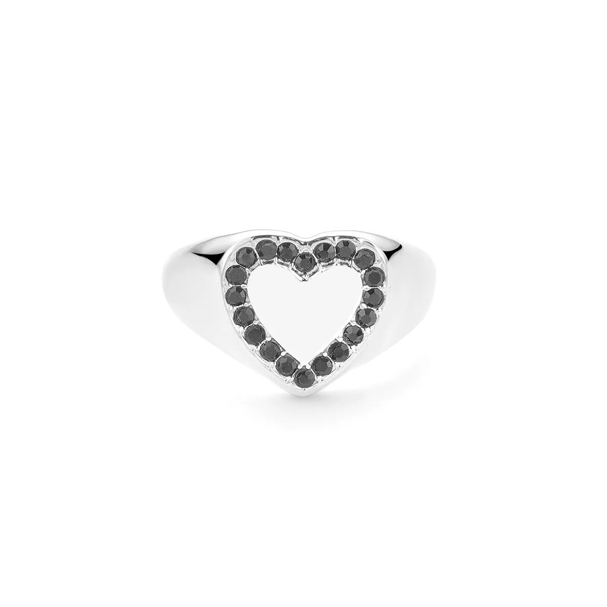 Noir heart silver