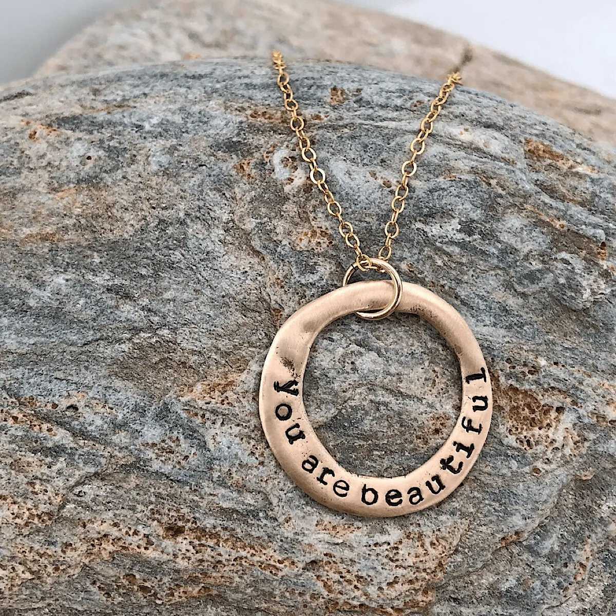 Personalized  Open Circle Necklace